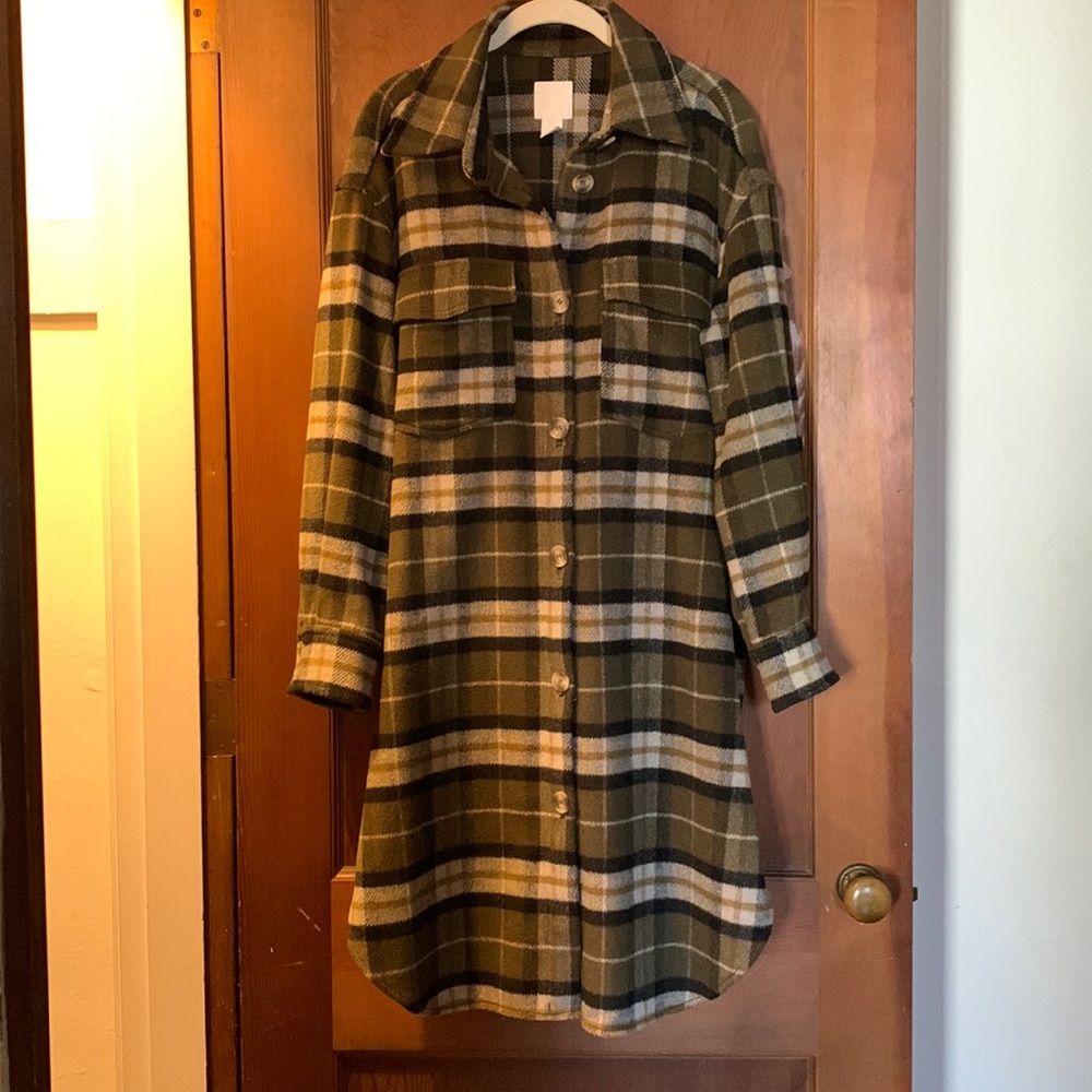 Women’s H&M Long Plaid Shacket